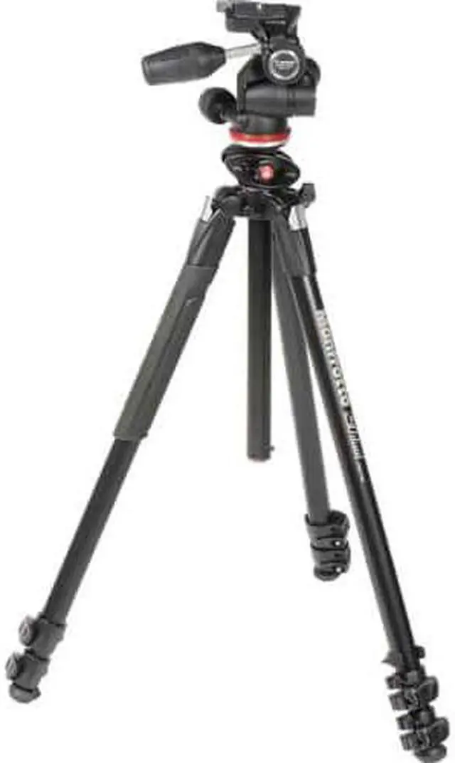 Alt view image 15 of 20 - Manfrotto MK290DUA3-3WUS 290 Dual Aluminum Tripod Kit w/3 Way Pan & Tilt Head