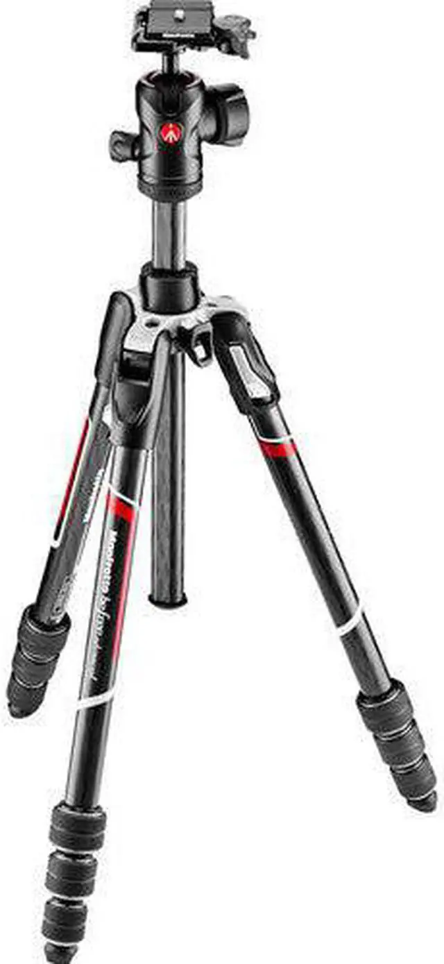 Alt view image 19 of 20 - Manfrotto Befree Advanced CF Travel Tripod with 494 Ball Head, Twist Lock, Black