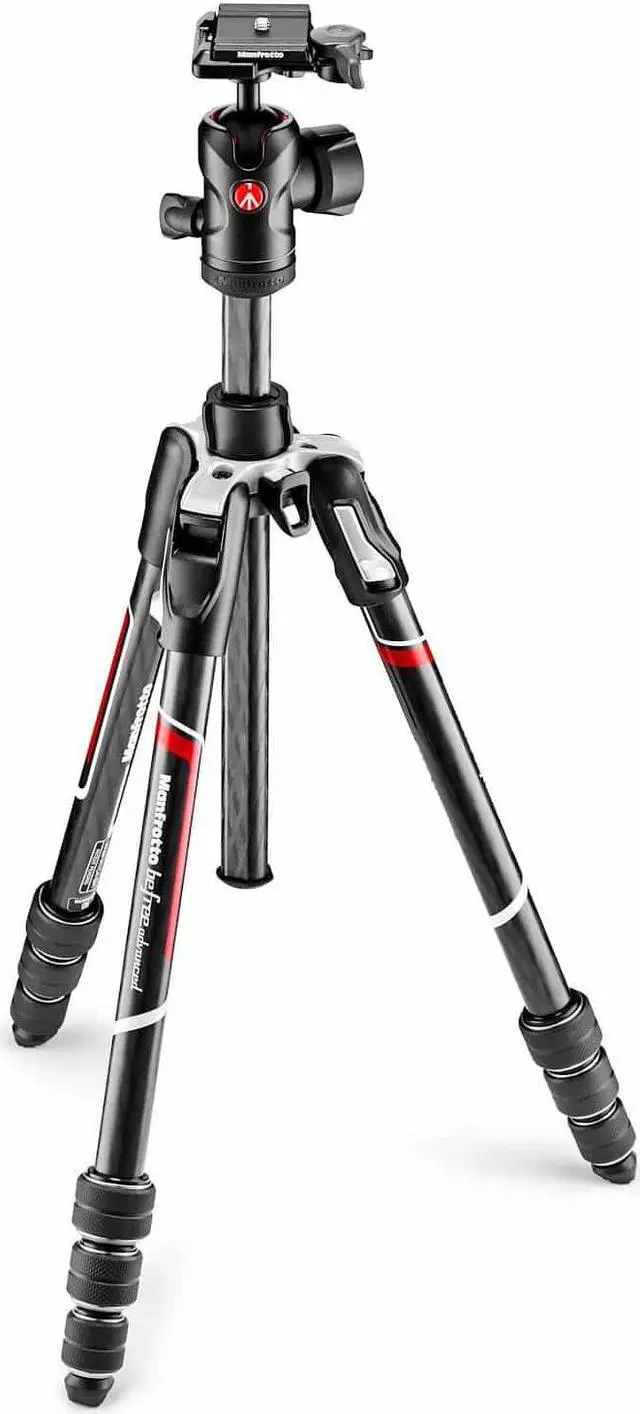 Alt view image 20 of 20 - Manfrotto Befree Advanced CF Travel Tripod with 494 Ball Head, Twist Lock, Black