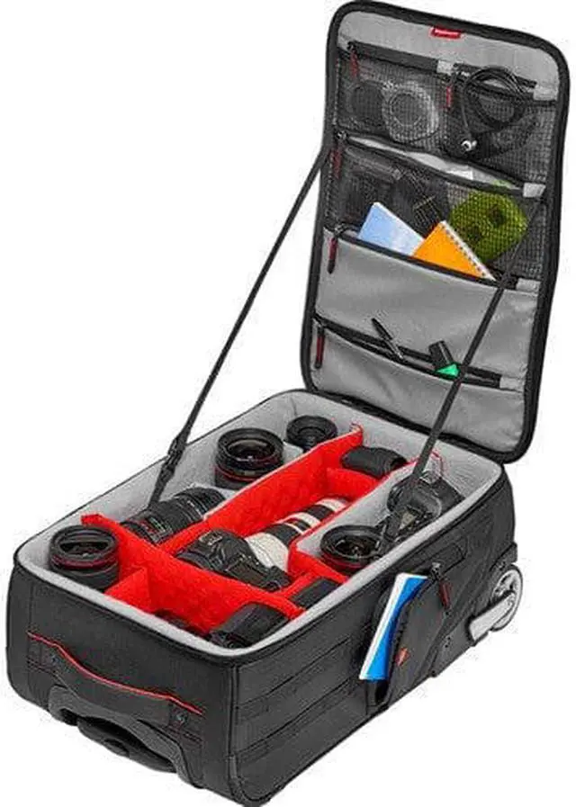 Alt view image 11 of 13 - Manfrotto Pro Light Reloader Air-55 Carry-On Camera Roller Bag #MB PL-RL-A55