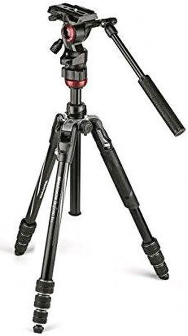 Alt view image 9 of 16 - Manfrotto Befree Live Video Tripod Kit with Twist Leg Locks