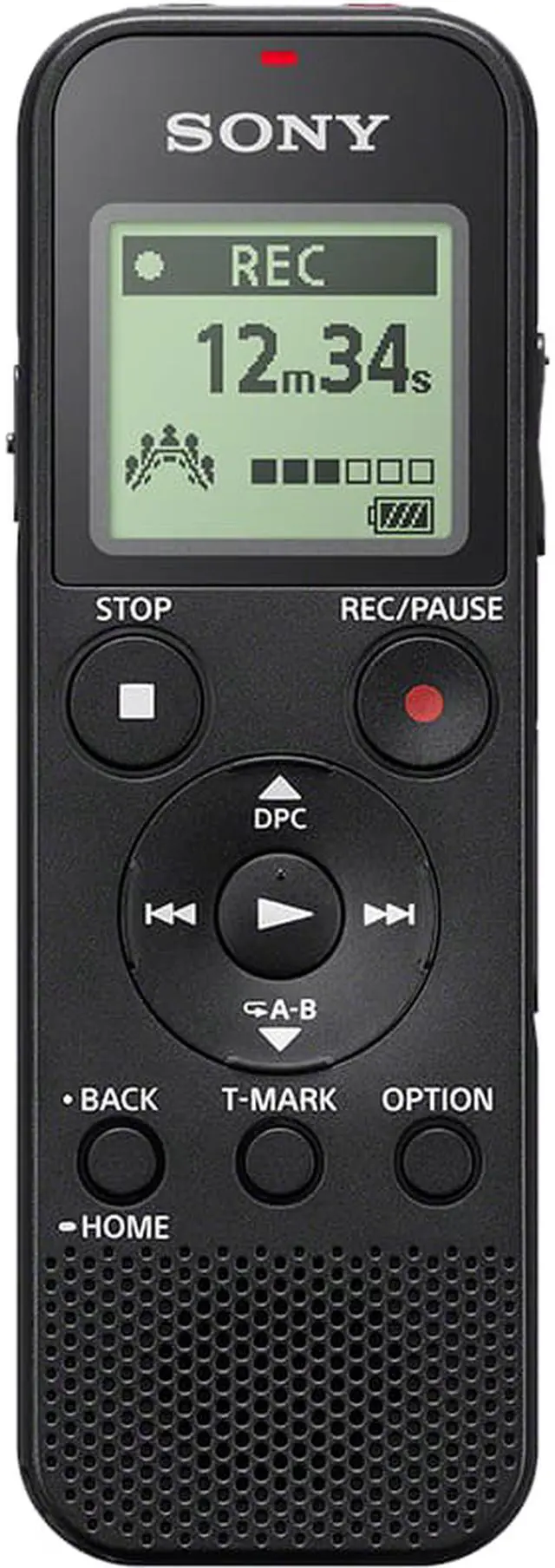 Alt view image 12 of 20 - Sony ICD-PX370 4GB Mono MP3 Digital Voice Recorder with Built-in USB - Black