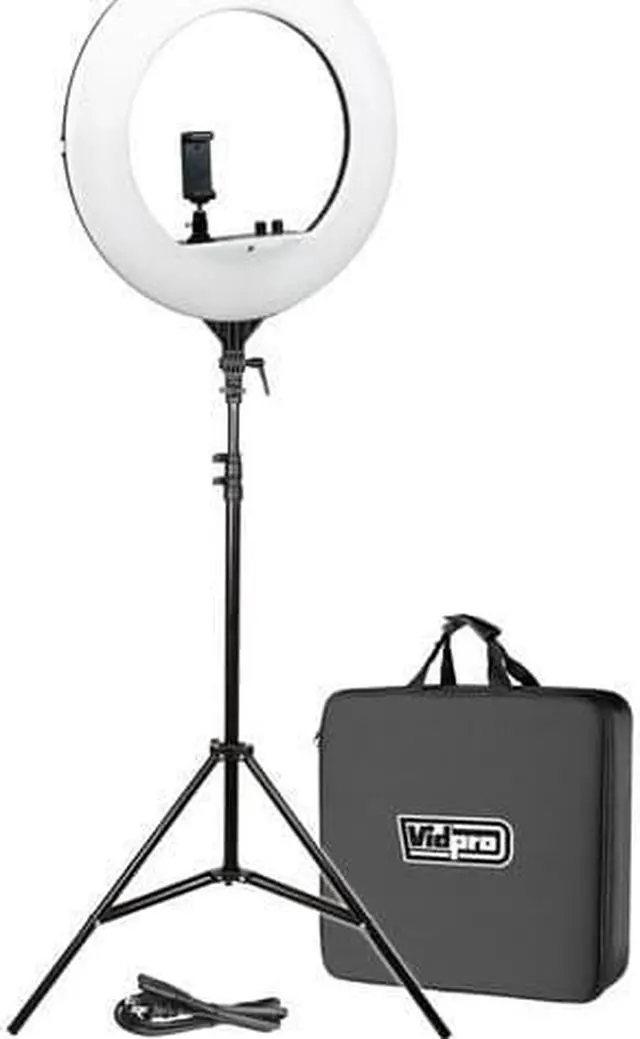 Alt view image 9 of 20 - Vidpro RL-18 LED 18 Inch Ring Light Kit with Stand and Case
