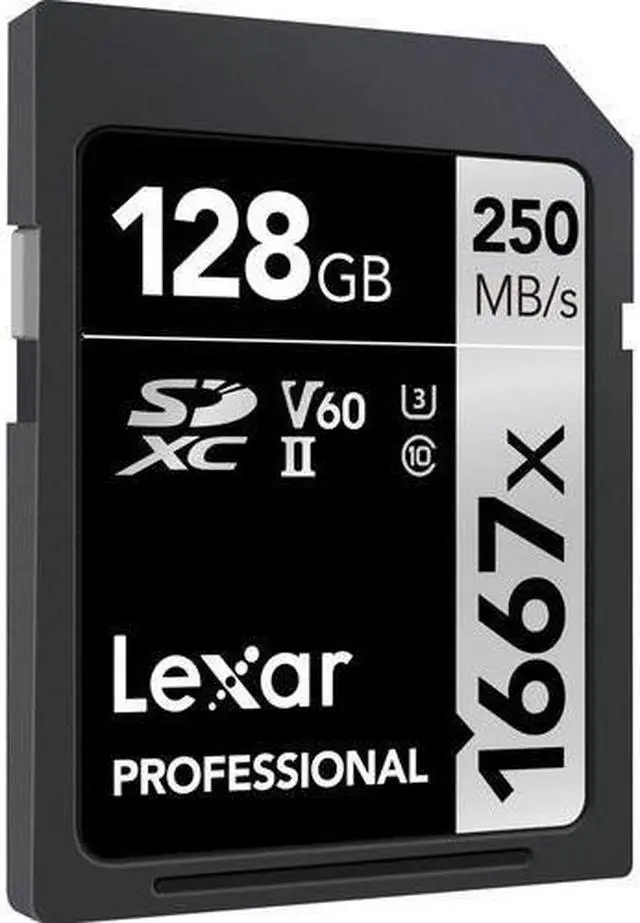 Alt view image 4 of 20 - Lexar Professional 1667x 128GB SDXC UHS-II/U3 Memory Card #LSD128CBNA1667
