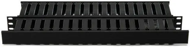Main image of HellermannTyton WMBP2 Horizontal Wire Manager, Dual-Sided 1U, 1.5" x 3.0" Front, 1.5" x 4.0" Rear, Black, 1/box