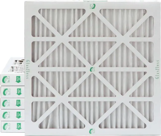 Main image of Glasfloss ZL 18x18x2 MERV 10 Pleated 2 Inch Air Filters. Box of 6. Actual Size: 17-1/2 x 17-1/2 x 1-3/4