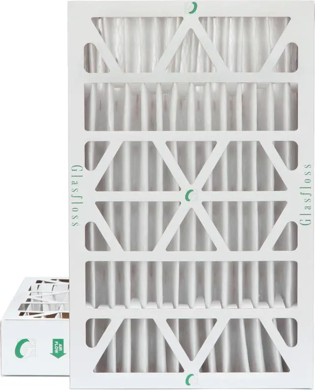 Main image of Glasfloss ZL 16x25x4 MERV 10 Air Cleaner Filter replacements for Honeywell F-100 Air Filters. 2 Pack. Exact Size: 16 x 24-7/8 x 4-3/8