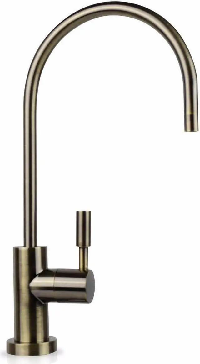 Alt view image 3 of 5 - Hydronix LF-EC25-AB Modern Ceramic RO Reverse Osmosis or Filtered Water Faucet,  Antique Brass