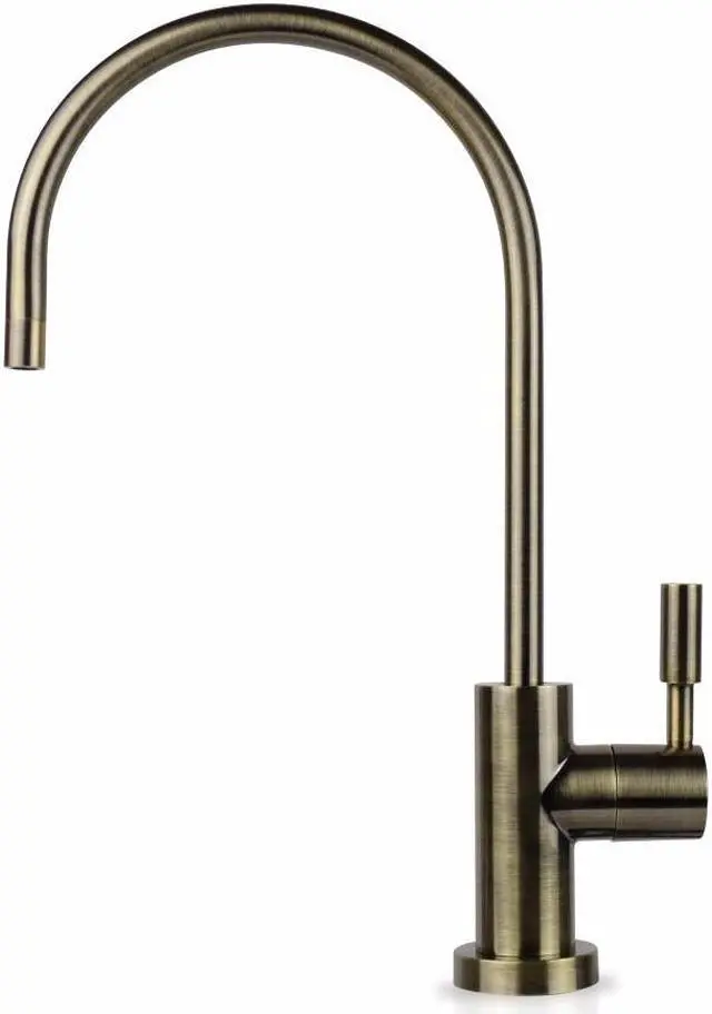 Alt view image 5 of 5 - Hydronix LF-EC25-AB Modern Ceramic RO Reverse Osmosis or Filtered Water Faucet,  Antique Brass