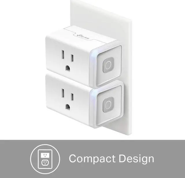Alt view image 2 of 6 - Kasa Smart WiFi Plug Lite by TP-Link (2-Pack) -12 Amp & Reliable Wifi Connection, Compact Design, No Hub Required, Works With Alexa Echo & Google Assistant (HS103P2), White