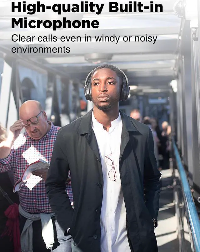 Alt view image 6 of 7 - COWIN SE7 Active Noise Cancelling Headphones Bluetooth Headphones Wireless Headphones Over Ear with Mic/Aptx, Comfortable Protein Earpads 50H Playtime, Foldable Headphones for Travel/Work