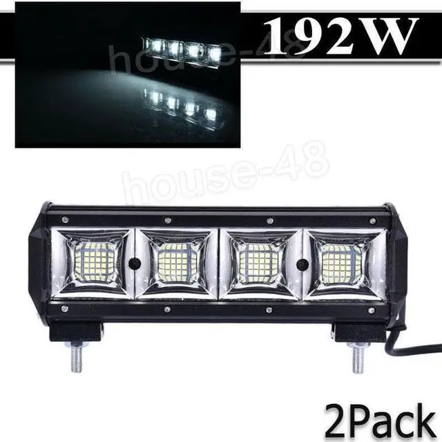 Main image of 2Pcs 7" 192W  64 LED Work Light Bar Flood Fog Driving Lamp Offroad 4WD Truck