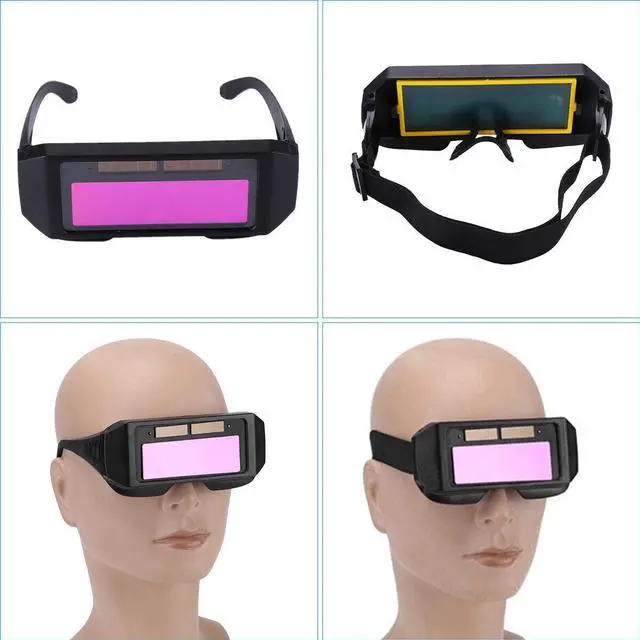 Alt view image 6 of 6 - For Welding Welder Glasses Mask Solar Auto Darkening Welding Helmet Eyes Goggle
