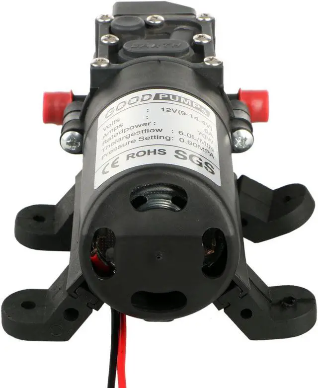 Alt view image 4 of 6 - 12V Water Pump 130PSI Self Priming Pump Diaphragm High Pressure Automc Switch
