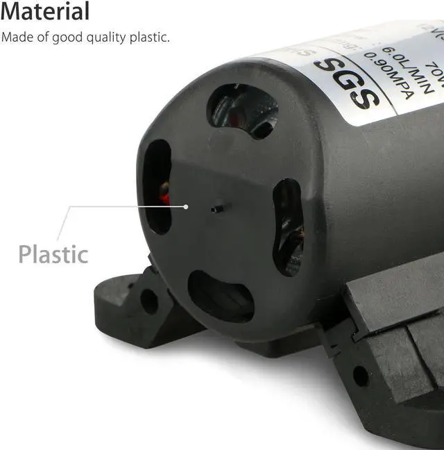 Alt view image 5 of 6 - 12V Water Pump 130PSI Self Priming Pump Diaphragm High Pressure Automc Switch