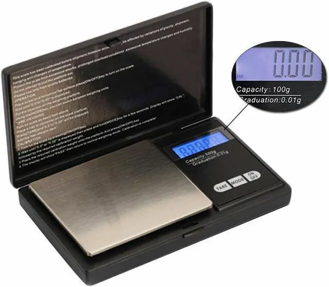 Alt view image 3 of 4 - Scales SWS-1000 Digital Pocket Scale 1000g Capacity- Black