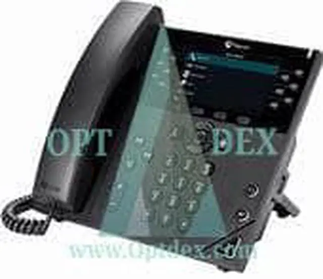 Alt view image 2 of 2 - Poly 450 IP Phone - Corded - Corded - Desktop, Wall Mountable - Black - TAA Compliant - VoIP - 2 x Network (RJ-45) - PoE Ports