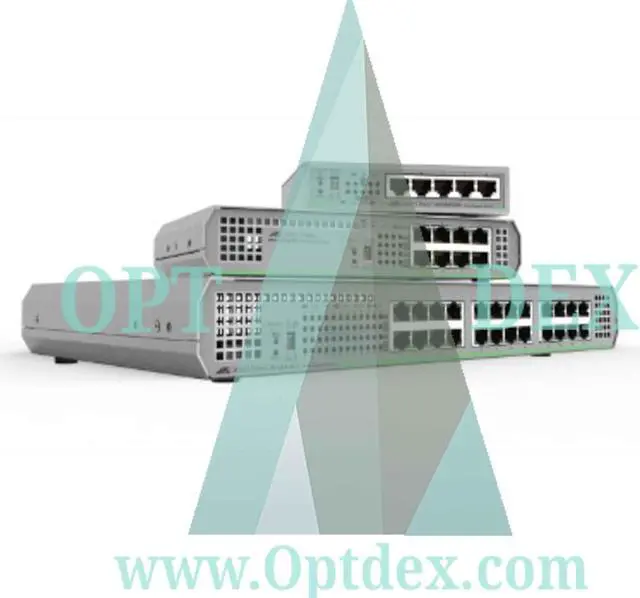 Alt view image 7 of 9 - Allied Telesis 24-port 10/100/1000T Unmanaged Switch with Internal PSU