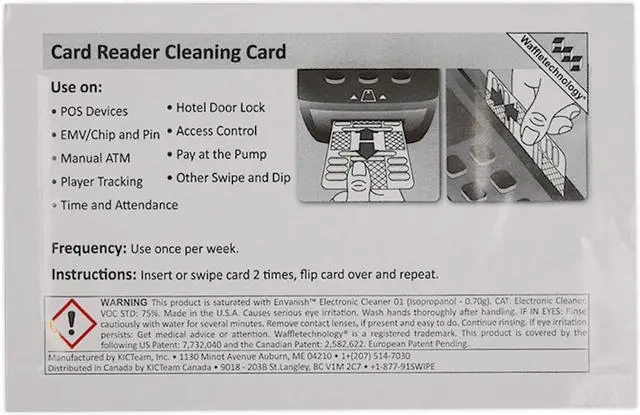 Alt view image 2 of 4 - kicteam waffletechnology smart card reader cleaning card, 40 pack
