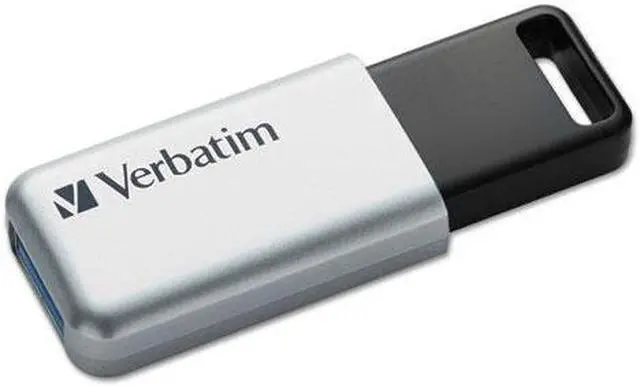 Alt view image 10 of 20 - Verbatim 64GB Store'n' Go Secure Pro USB 3.0 Flash Drive with AES 256 Hardware Encryption - Silver