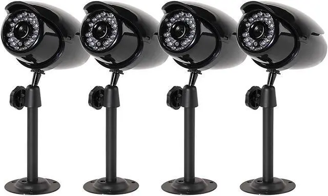 Alt view image 14 of 16 - First Alert Hs-4700-s 4 Wired Security Camera Recording System With 7 in. Lcd Display & Built-in Dvr