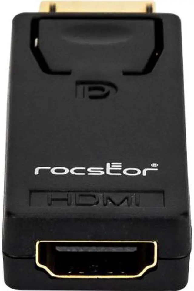 Alt view image 2 of 5 - Rocstor Y10A170-B1 Displayport To Hdmi Adapter M/F Gold Plated Connectors Black