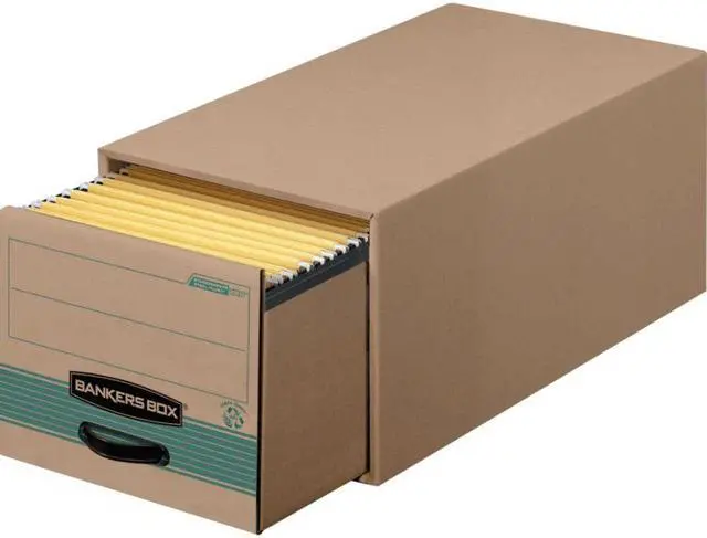 Alt view image 6 of 8 - Fellowes 1231201 Super Stor/Drawer Steel Plus Storage Box, Legal, Kraft/Green, 6/Carton