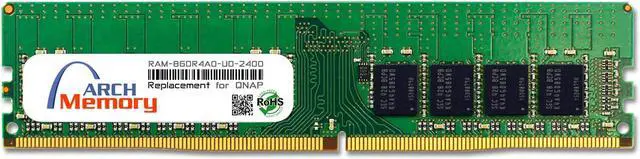Main image of 8GB RAM-8GDR4A0-UD-2400 DDR4-2400 PC4-19200 288-Pin UDIMM RAM Replacement Memory for QNAP