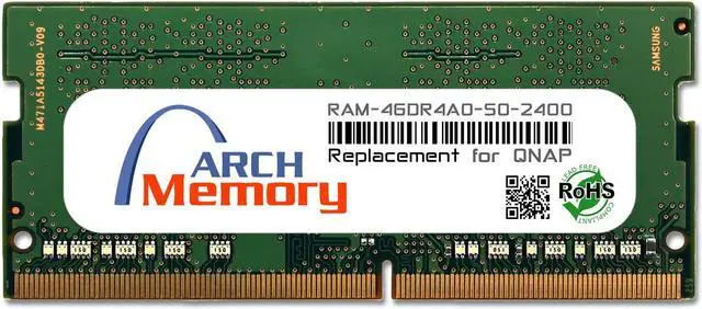 Main image of 4GB RAM-4GDR4A0-SO-2400 DDR4-2400 PC4-19200 260-Pin SODIMM RAM A0 Version Replacement Memory for QNAP