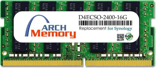 Main image of 16GB D4ECSO-2400-16G 260-Pin DDR4-2400 PC4-19200 ECC Sodimm RAM Replacement Memory for Synology