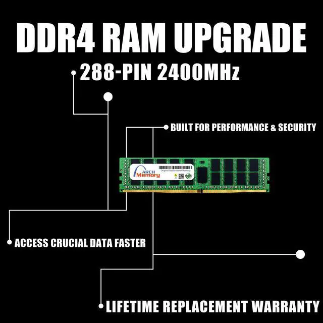 Alt view image 2 of 4 - 8GB SNP888JGC/8G A8711886 288-Pin DDR4 ECC RDIMM Server RAM Replacement Memory for Dell