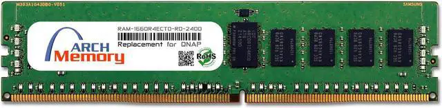 Alt view image 4 of 4 - 16GB RAM-16GDR4ECT0-RD-2400 DDR4-2400 PC4-19200 288-Pin ECC Registered RDIMM Server RAM Replacement Memory for QNAP