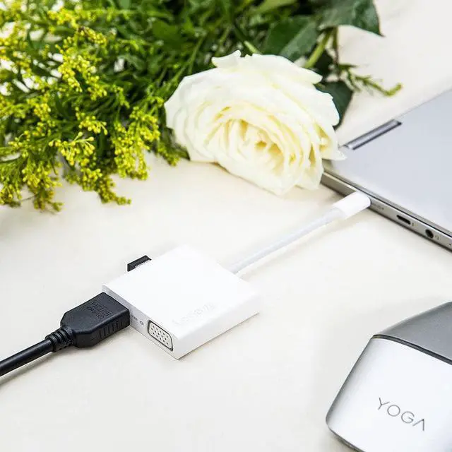 Alt view image 5 of 13 - Lenovo USB-C 3-in-1 Travel Hub, 4K HDMI, VGA, USB 3.0, Simple Plug and Play