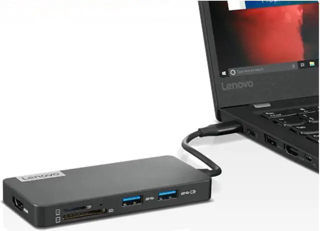 Alt view image 4 of 14 - Lenovo USB-C 7-in-1 Hub