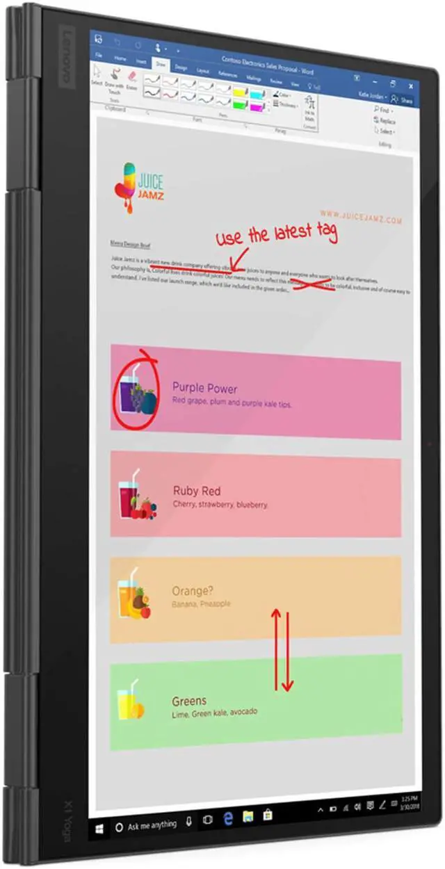 Alt view image 5 of 6 - Lenovo ThinkPad X1 Yoga Gen 4 Laptop, 14.0" FHD IPS Touch  400 nits, i7-8565U,   UHD Graphics, 8GB, 256GB SSD, Win 10 Pro