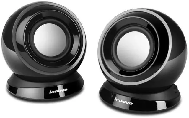 Alt view image 20 of 20 - Lenovo M0520 2.0 Speaker System - 2 W RMS - Black