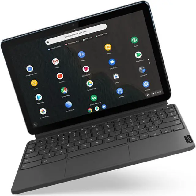 Alt view image 3 of 20 - Lenovo Chromebook Duet Laptop, 10.1" FHD IPS Touch 400 nits, MediaTek Helio P60T, ARM Mali-G72 MP3 Graphics, 4GB, 64GB eMMC, Chrome Os