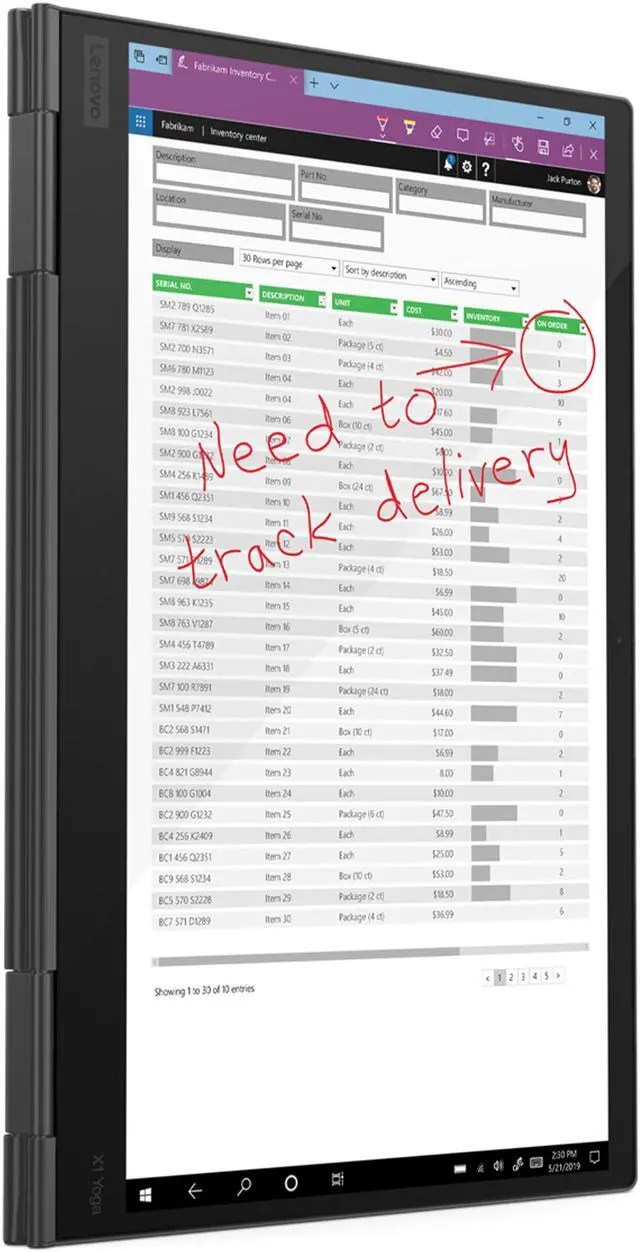 Alt view image 7 of 13 - Lenovo ThinkPad X1 Yoga Gen 5 Laptop, 14.0" FHD IPS Touch  500 nits, i7-10510U,   UHD Graphics, 16GB, 512GB SSD, Win 10 Pro
