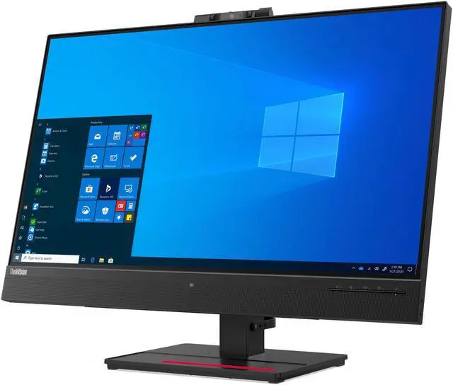 Alt view image 5 of 11 - Lenovo ThinkVision T27hv-20 27" 2560 x 1440 2K IPS HDMI DisplayPort USB-C Built-In Speakers/Mic Webcam Tilt Swivel Pivot Height Adjust VESA VoIP Monitor