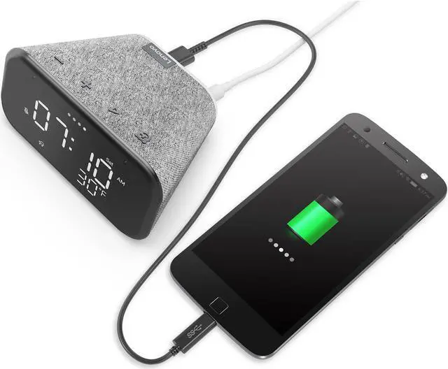 Alt view image 6 of 11 - Lenovo ZA740005US SmartClock Essential Luna
