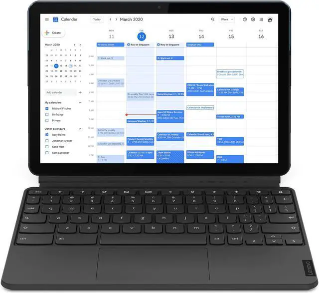 Main image of Lenovo Chromebook Duet Laptop, 10.1" FHD IPS Touch  400 nits, MediaTek Helio P60T,  ARM Mali-G72 MP3 Graphics, 4GB, 128GB eMMC, Chrome Os