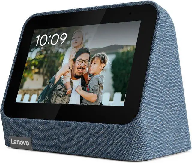 Alt view image 4 of 7 - Lenovo Smart Clock Gen 2, Blue, with Charging Station, 3.97" IPS Touch, 1GB, 8GB