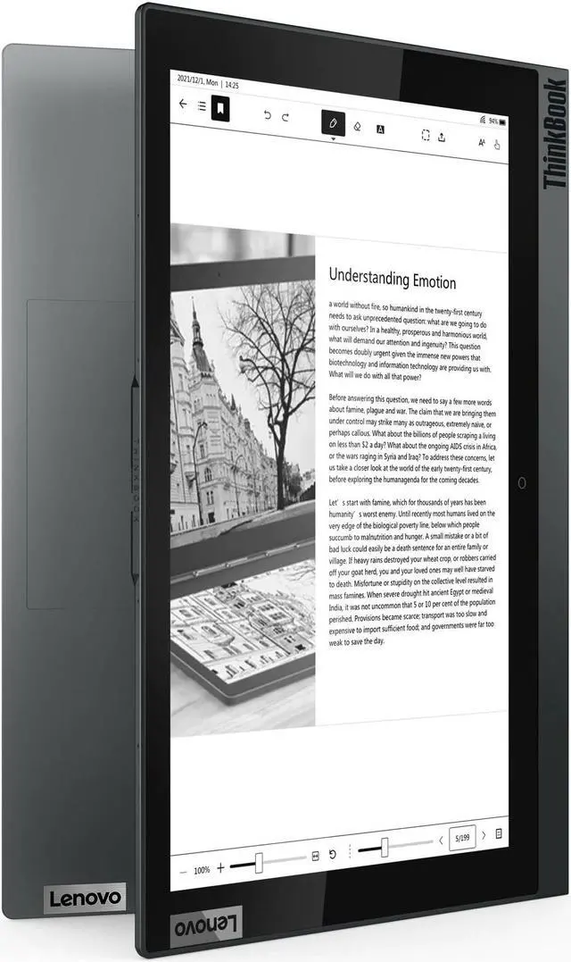 Alt view image 3 of 7 - Lenovo ThinkBook Plus Gen 2 Intel Laptop, 13.3" IPS Touch  Low Blue Light, i5-1130G7,  Iris Xe, 16GB, 512GB, Win 10 Pro