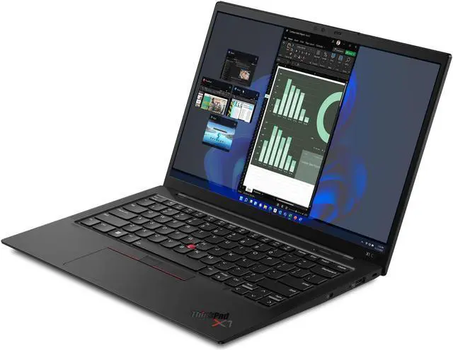 Alt view image 3 of 7 - Lenovo ThinkPad X1 Carbon Gen 10 Intel Laptop, 14" IPS Touch, i7-1260P,  Iris Xe, 16GB, 1TB, Win 11 Pro, 1 YR On-site Warranty