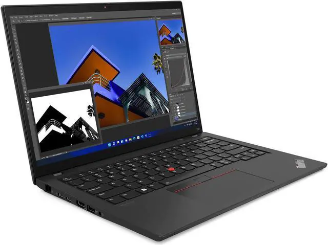 Alt view image 2 of 7 - Lenovo ThinkPad T14 Gen 3 AMD Laptop, 14.0" IPS Touch Low Weight, Ryzen 5 PRO 6650U, AMD Radeon, 32GB, 1TB, Win 11 Pro, One YR Onsite Warranty