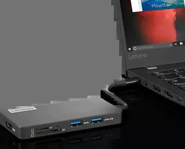 Alt view image 2 of 18 - Lenovo USB-C 7-in-1 Hub