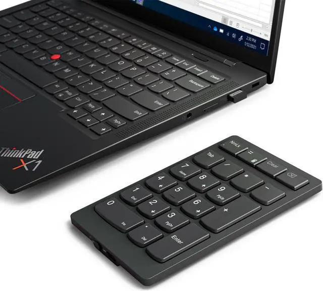 Alt view image 9 of 17 - Lenovo Go Wireless Numeric Keypad 4Y41C33791 Storm grey 21 Normal Keys RF Wireless Keypad