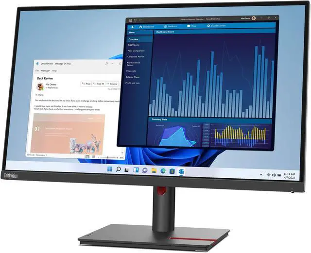 Alt view image 14 of 20 - Lenovo ThinkVision 27 inch Monitor - T27p-30