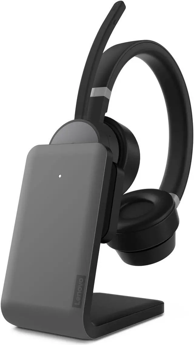 Alt view image 19 of 20 - Lenovo Go Wireless ANC Headset - Stereo - USB Type C - Wired/Wireless - Bluetooth - 98.4 ft - 32 Ohm - 20 Hz - 20 kHz - On-ear - Binaural - Ear-cup - 4.27 ft Cable - Noise Cancelling Microphone - Nois