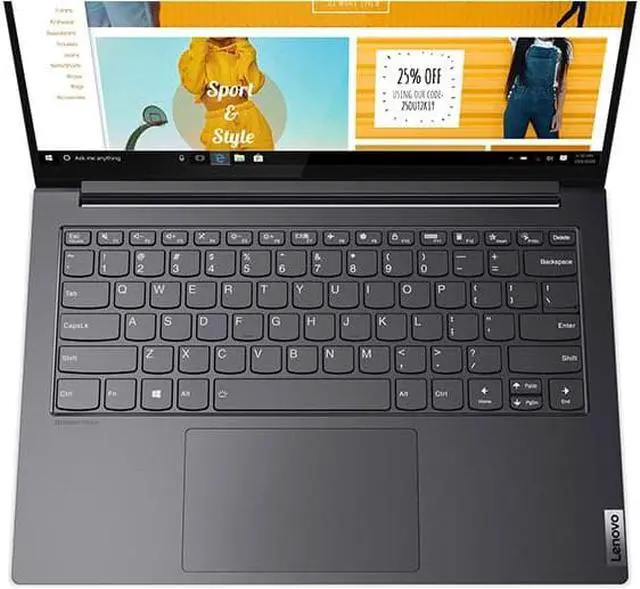 Alt view image 15 of 17 - Lenovo Ideapad Slim 7 Pro 14" 2.8K Touchscreen Laptop Intel Core i5-11300H 16GB RAM 512GB SSD Slate Grey